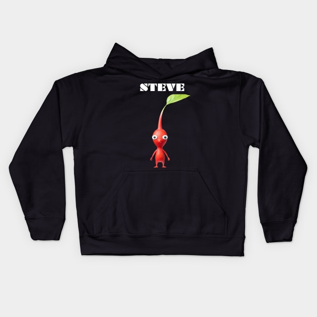 Pikmin Steve, the trooper! Kids Hoodie by GenXDesigns